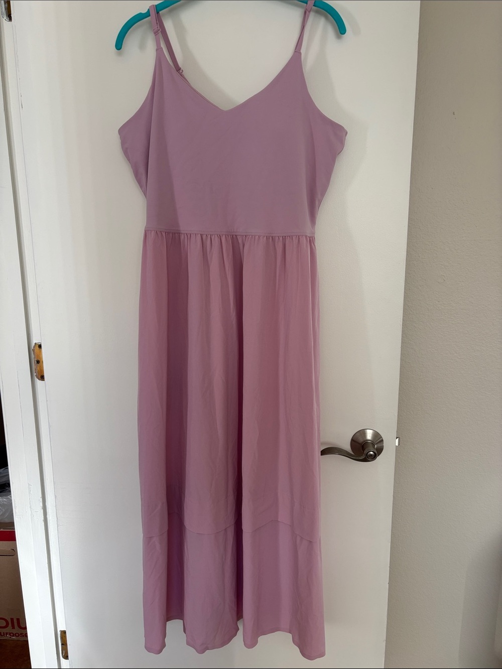 Athleta Pink Spaghetti-Strap Maxi Dress with Pockets